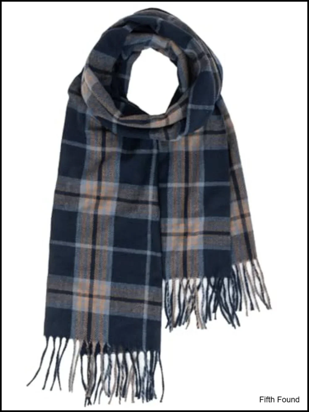 Womens Winter Warm Plaid Scarf Soft Tassel Long Shawl Polyester